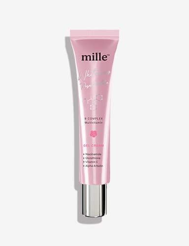 MILLE เจลครีมผิวกระจ่างใส WHITENING ROSE PEPTIDE 9 COMPLEX MULTIVITAMIN GEL CREAM 25 G.