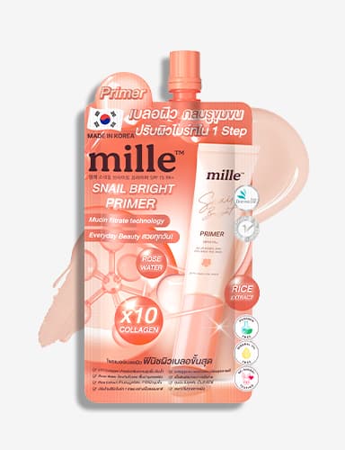 MILLE ไพร์มเมอร์คอลลาเจน SNAIL BRIGHT PRIMER 6 G.