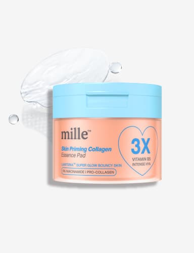 MILLE เอสเซนส์แพดผิวฉ่ำโกลด์ SKIN PRIMING COLLAGEN ESSENCE PAD 60 PADS