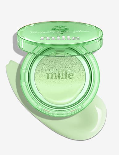 MILLE คุชชั่นเบส PERFECT CLEAR ACNE CUSHION GREEN BASE SPF50+ PA++++ 14 G.