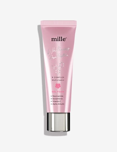MILLE เจลโฟมผิวกระจ่างใส่ WHITENING ROSE PEPTIDE 9 COMPLEX MULTIVITAMIN GEL FOAM 30G.